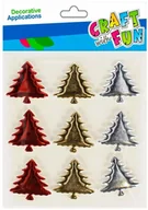 Zabawki kreatywne - Craft with Fun Naklejki Choinka metalik Boże Narodzenie - miniaturka - grafika 1