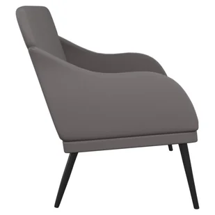 Lumarko Ławka, szara, 110x76x80 cm, tapicerowana sztuczną skórą - Ławki do przedpokoju - miniaturka - grafika 5