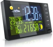 Stacje pogodowe - Radiowa stacja pogodowa BEARWARE wewnętrzna i zewnętrzna z czujnikiem zewnętrznym - zegar radiowy z sygnałem DCF - kolorowy wyświetlacz - termometr - higrometr - miniaturka - grafika 1