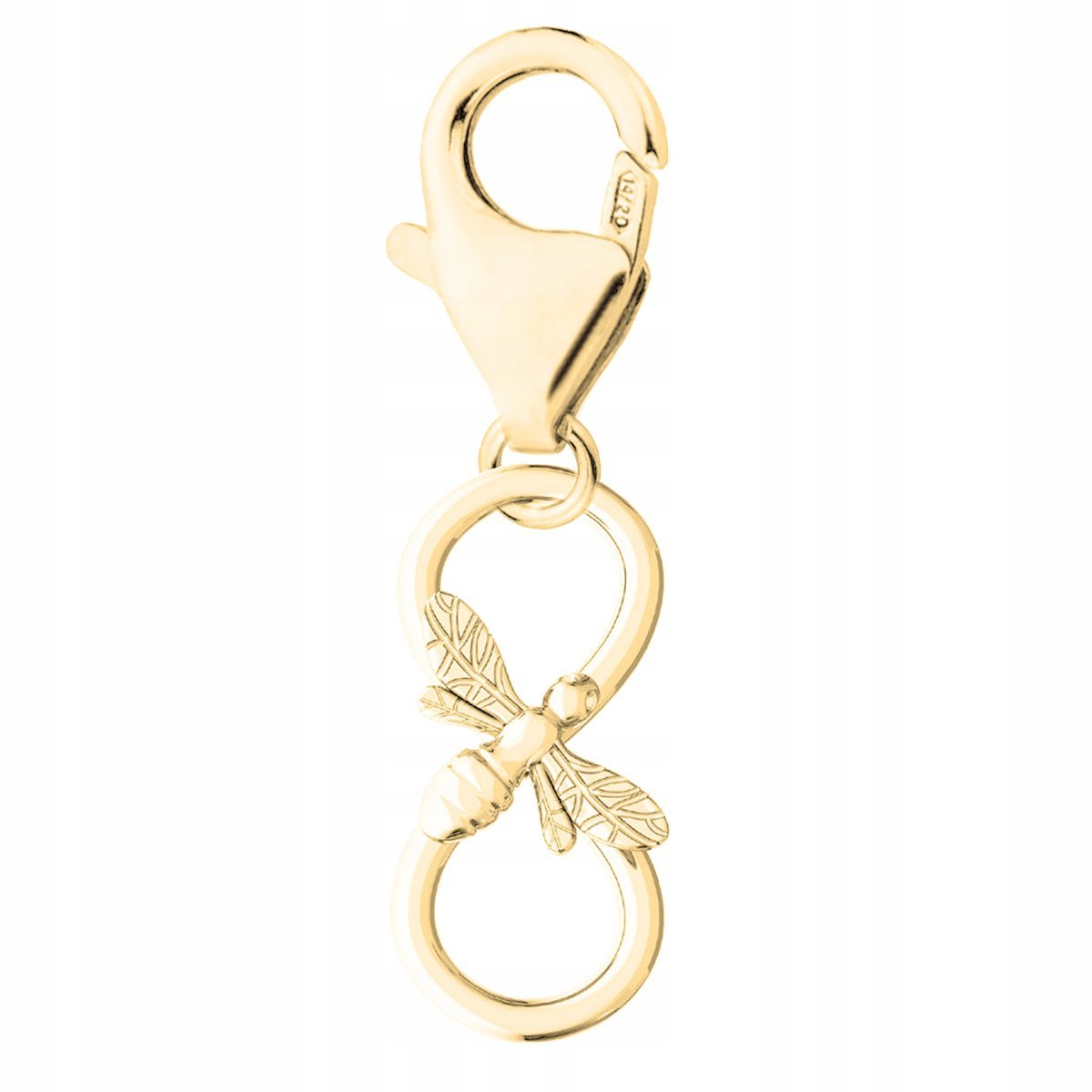 Zawieszka złota wisząca Pszczoła Nieskończoność