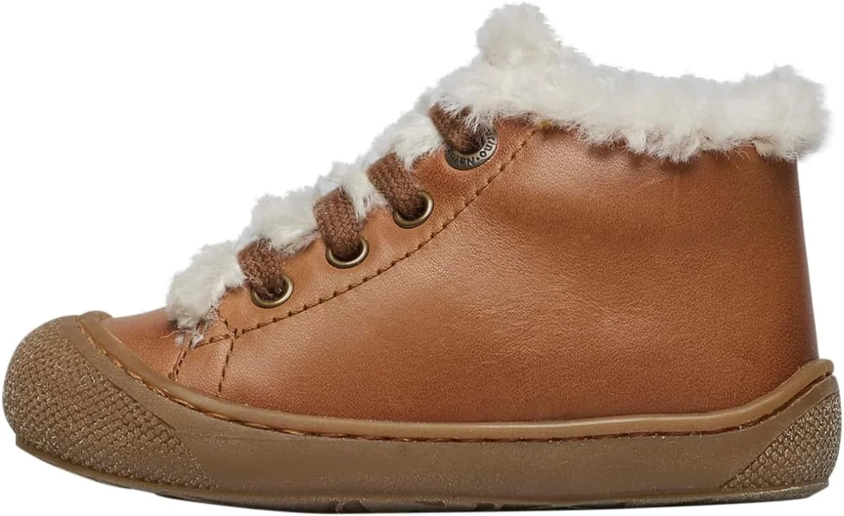 Buty niemowlęce ocieplane wełną skórzane antypoślizgowe rozmiar 24