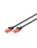 Kable miedziane - Digitus Patchcord UTP CAT 6 3m czarny DK 1617 030/BL - miniaturka - grafika 1