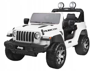 Bemi, Pojazd na akumulator, Jeep Rubicon 4 Silniki 12V Biały - Pojazdy elektryczne dla dzieci - miniaturka - grafika 1