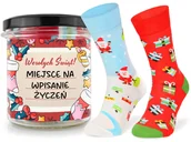 Skarpetki męskie - Prezent Pod Choinkę Na Święta Kolorowe Skarpety W Słoiku Dla Niego R. 35-38 - miniaturka - grafika 1