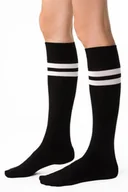 Skarpetki damskie - Steven 072 wzór czarne podkolanówki damskie - miniaturka - grafika 1