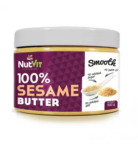 Nutvit 100% Sesame Butter - 500g - Smooth - Produkty specjalne dla sportowców - miniaturka - grafika 1