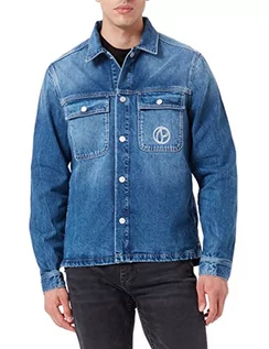 Kurtki męskie - Pepe Jeans Męska kurtka Bailey Reclaim Denim, Denim, XXL - grafika 1