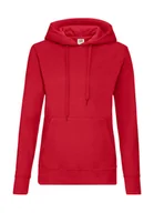 Bluzy damskie - Damska Bluza Z Kapturem Fruit Of The Loom Gruba Red Xs - miniaturka - grafika 1
