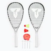 Badminton - Talbot Torro męska Speed 7700, wysokiej jakości zestaw kompletny zestaw, 2 Grafitowy-Composite rackets 58, 5 cm Speed Badminton o dużej mocy, wielokolorowa, One Size 490117 - miniaturka - grafika 1