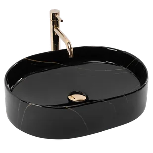 Rea Umywalka nablatowa Rea Nadia 50 Black Stone - Umywalki - miniaturka - grafika 1