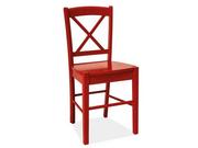 Fotele i krzesła biurowe - Signal Meble Krzesło drewniane CD-56 czerwony - miniaturka - grafika 1