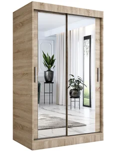 Szafa Przesuwna Z Lustrem W Kolorze Dąb Sonoma 120 Z8-Z20 - Szafy - miniaturka - grafika 1