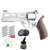 Wiatrówki pistolety - Zestaw - Wiatrówka - Rewolwer Chiappa Rhino 50DS CO2 Nickel 4,5mm - miniaturka - grafika 1