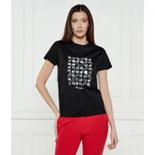 Koszulki i topy damskie - Karl Lagerfeld T-shirt IKON SEASONAL LOGO | Regular Fit - miniaturka - grafika 1