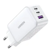 Ładowarki do telefonów - Ładowarka sieciowa UGREEN 15339 Nexode, 2xUSB-C, USB-A 3.0, PD3.0, QC4.0, GaN, 65W (biała) - miniaturka - grafika 1