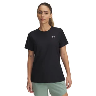 Damska koszulka treningowa Under Armour Tech Rib SSC - czarna - Koszulki i topy damskie - miniaturka - grafika 1