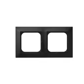 Klawisze i ramki - Ramka Ospel Impresja R-2Y/33 podwójna czarny metalik - miniaturka - grafika 1