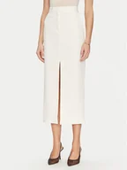 Spódnice - Simona Corsellini Spódnica ołówkowa P25CPGO01501 Beżowy Slim Fit - miniaturka - grafika 1
