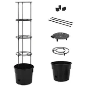 Donice - vidaXL Doniczka na pomidory, antracytowa, Ø29,5x115 cm, polipropylen - miniaturka - grafika 1