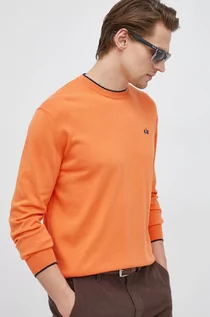 Swetry męskie - La Martina sweter bawełniany kolor pomarańczowy lekki - grafika 1