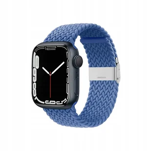 Crong Wave Band  Pleciony pasek do Apple Watch 42/44/45/49 mm (niebieski) - Akcesoria do smartwatchy - miniaturka - grafika 4