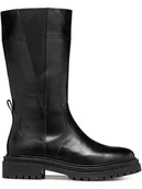 Kozaki damskie - Geox Skórzane kozaki "Iridea" w kolorze czarnym - miniaturka - grafika 1