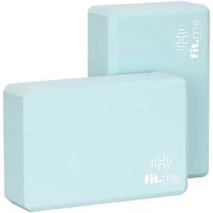 Zestaw 2 kostki do jogi Blok do ćwiczeń fit.me baby blue - Pozostały sprzęt i akcesoria do ćwiczeń - miniaturka - grafika 1