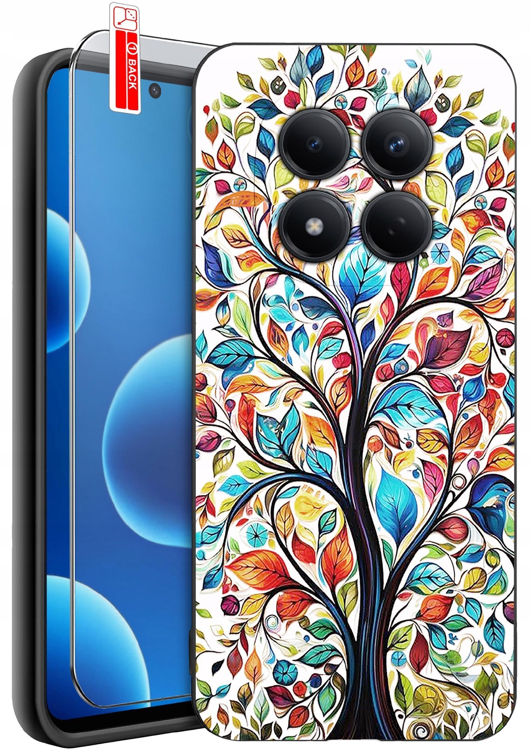 krainaGSM Etui Do Xiaomi Redmi Note 15 Pro 5G Wzory Silikonowe Matt Case + Szkło