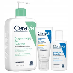 CeraVe Oczyszczający Żel do Mycia 473ml, Krem do Twarzy Spf 50 52ml - Kremy do twarzy - miniaturka - grafika 1
