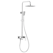 Zestawy prysznicowe - KFA Logon Zestaw prysznicowy ścienny z deszczownicą chrom 5136-915-00 - miniaturka - grafika 1