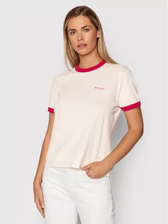 Koszulki i topy damskie - Wrangler T-Shirt Ringer W7S0DRP38 Różowy Regular Fit - grafika 1