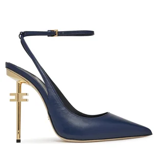 Sandały Elisabetta Franchi SA-26B-51E2 Granatowy - Sandały damskie - miniaturka - grafika 1