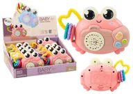 Grzechotki dla dzieci - Krab Aparat Grzechotka Projektor Na Baterie Dźwięki Różowy LEAN TOYS - miniaturka - grafika 1