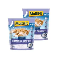 Żwirek dla kotów - MultiFit Diamonds Comfort żwirek dla kota 2x3,4 kg - miniaturka - grafika 1