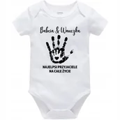 Body dla niemowląt - Body Dziecięce BABCIA & WNUCZKA Na Mikołajki Święta Pod Choinkę Białe 80cm - miniaturka - grafika 1