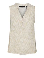 Koszulki i topy damskie - VERO MODA Women's VMCLAIRE MENNY SL WVN GA Top, Irish Cream/AOP:Claire, XS, Irish Cream/Aop: claire, XS - miniaturka - grafika 1