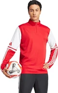 Bluzy męskie - Bluza męska adidas Squadra 25 Training Top czerwono-biała JD2984 L - miniaturka - grafika 1