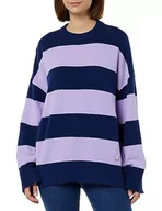 Bluzy damskie - HUGO Damska bluza w kolorze ciemnoniebieskim z dzianiny, ciemnoniebieski, XL - miniaturka - grafika 1