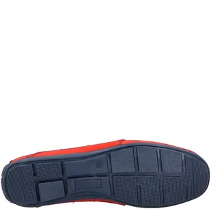 Letnie mokasyny skórzane - KENT 91 CZERWONE - Mokasyny męskie - miniaturka - grafika 3