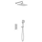 Zestawy prysznicowe - Zestaw prysznicowy podtynkowy KFA ARMATURA Malaga 5759-501-00 Chrom z deszczownicą - miniaturka - grafika 1