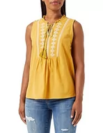 Bluzki damskie - TILDEN Damska bluzka haftowana 37330962, musztardowo-żółta, L, żółty musztardowy, L - miniaturka - grafika 1