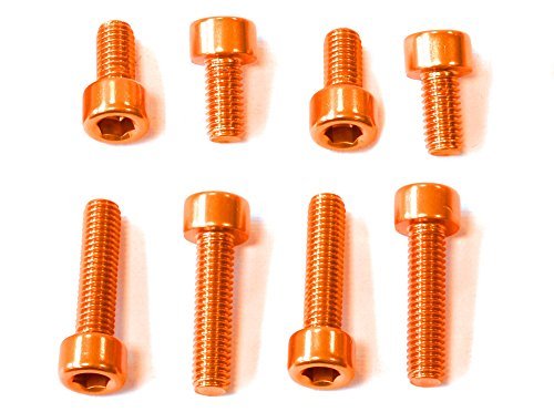 Pro-Bolt TKTM aluminiowy zestaw śrub do korka wlewu paliwa, pomarańczowy