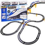 Zabawy w naśladowanie dorosłych - Kolejka nowoczesny pociąg osobowy tory 6m RC0590 - miniaturka - grafika 1