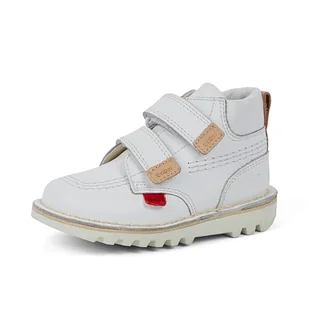 Kickers Unisex Baby Kick Hi Roll botki, biały, 10 UK Child - Botki damskie - miniaturka - grafika 1