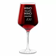 Kieliszki - Kieliszek grawerowany do wina rubin rozmiar XL dla singielki - miniaturka - grafika 1