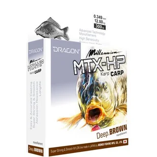 Żyłka DRAGON Millenium MTX-HP Karp 0.349 mm / 300 m Ciemnobrązowy - Żyłki wędkarskie - miniaturka - grafika 1