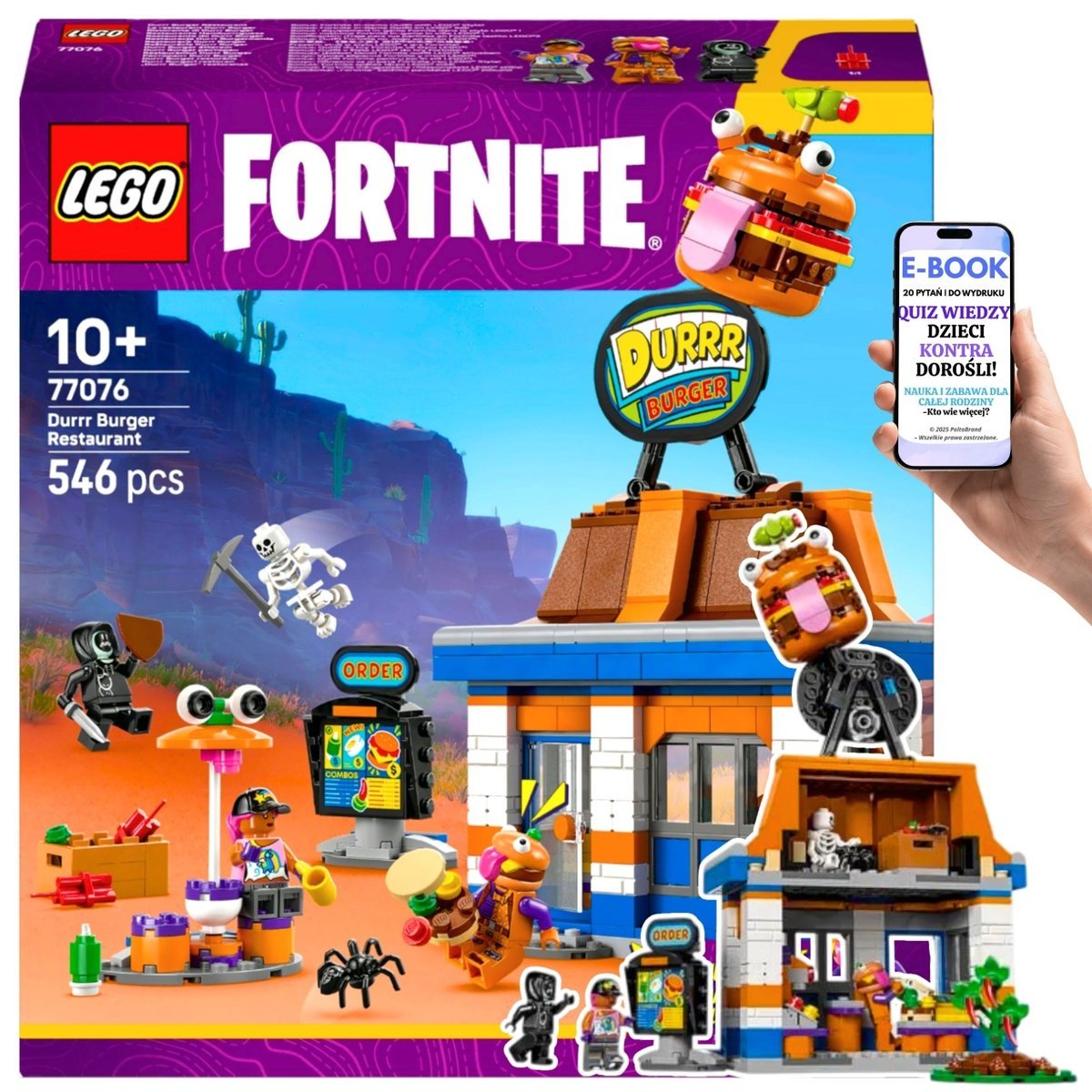 Burgerownia LEGO® Fortnite® – LEGO PREZENT NA ŚWIĘTA URODZINY Zestaw (77076) z kodem do gry, 4 figurkami i mnóstwem zabawy dla dzieci 10+ EBOOK-2