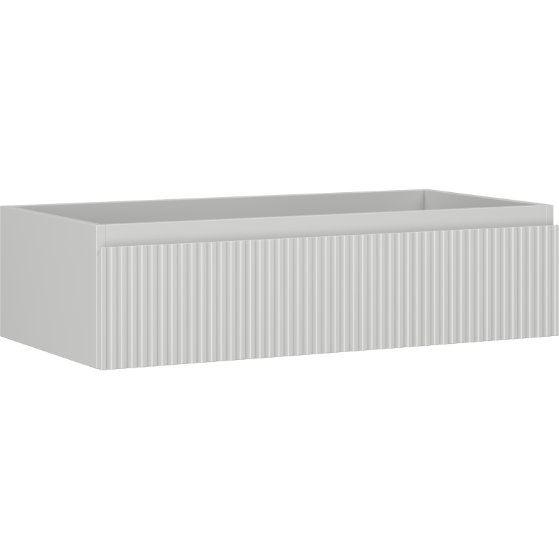 Mexen Rivel szafka łazienkowa podumywalkowa 90 cm, 1 szuflada, ryflowana , szara mat - 91A20-09023-1-BF62