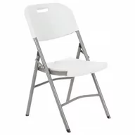 Fotele i krzesła ogrodowe - Krzesło Cateringowe Składane Biurowe Ogrodowe Biał - miniaturka - grafika 1