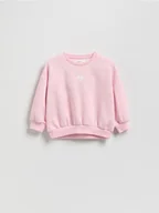 Bluzy dla dziewczynek - Reserved - Bluza z haftem - różowy - miniaturka - grafika 1